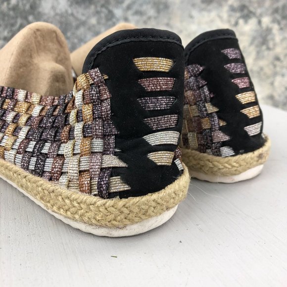 Steven Steve Madden Women's Size 9 Caliee Gold Black Purple Silver Slip On Flats - Picture 5 of 11